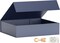 Gentleman Blue Magnetic Gift Box with Lid – 11.5 x 7.8 x 3 Inch Luxury Gift Box with Ribbon & Card for Clothing, Accessories & Special Occasions (Blue)